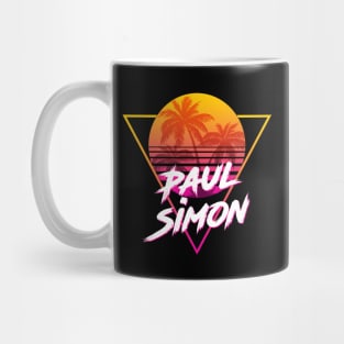 Paul Simon - Proud Name Retro 80s Sunset Aesthetic Design Mug